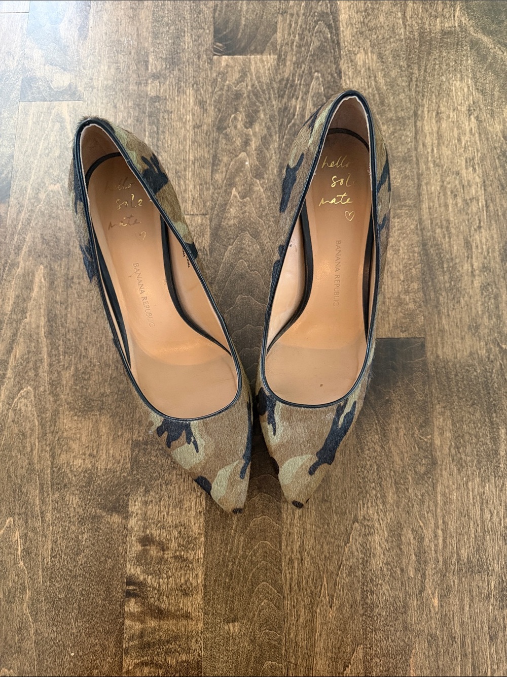 Banana Republic Women's Camo Pointed-Toe Heels - Brown/Black